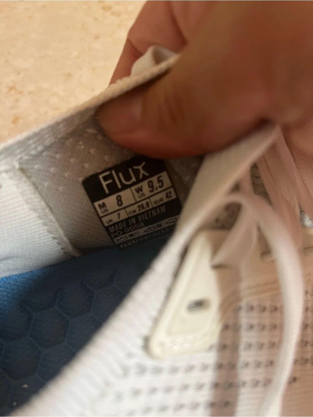 Flux Lightweight White Knit Men's Sneakers